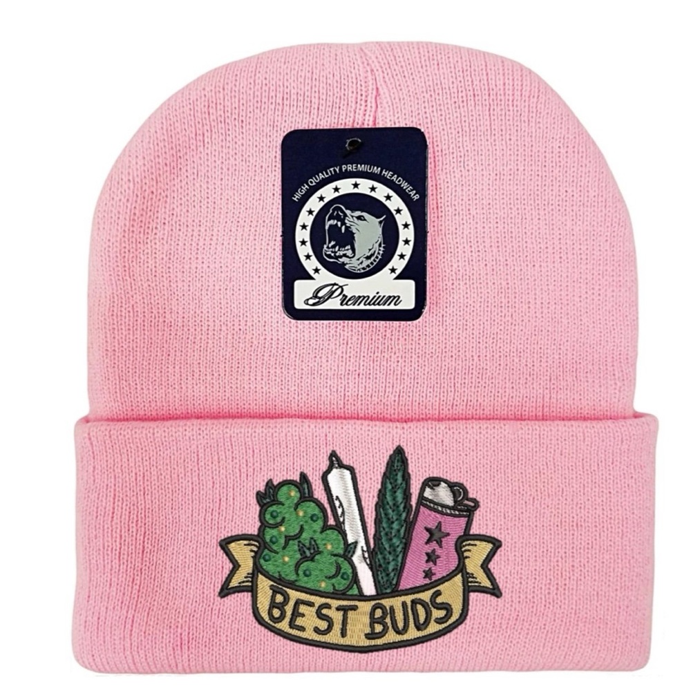 Pink 'Best Buds' Beanie